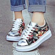 Women's Spring / Fall Creepers Leatherette Outdoor / Casual Platform Lace-up Multi-color