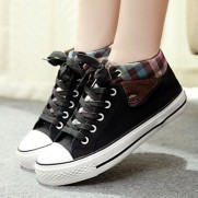 Women's Shoes Canvas Flat Heel Comfort/Round Toe Fashion Sneakers