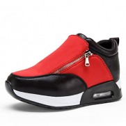 Women's Spring / Summer / Fall / Winter Platform / Creepers Leatherette Outdoor / Casual / Athletic Flat Heel Zipper / Chain Black / Red