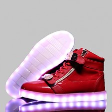 LED Shoes USB Charging Luminous Shoes Women's Casual Shoes Fashion Sneakers Black / Blue / Red / White